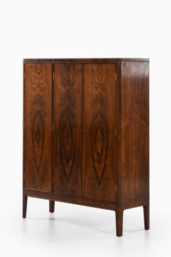 Rare Cabinet in Rosewood, Mahogany and Brass, 1930's