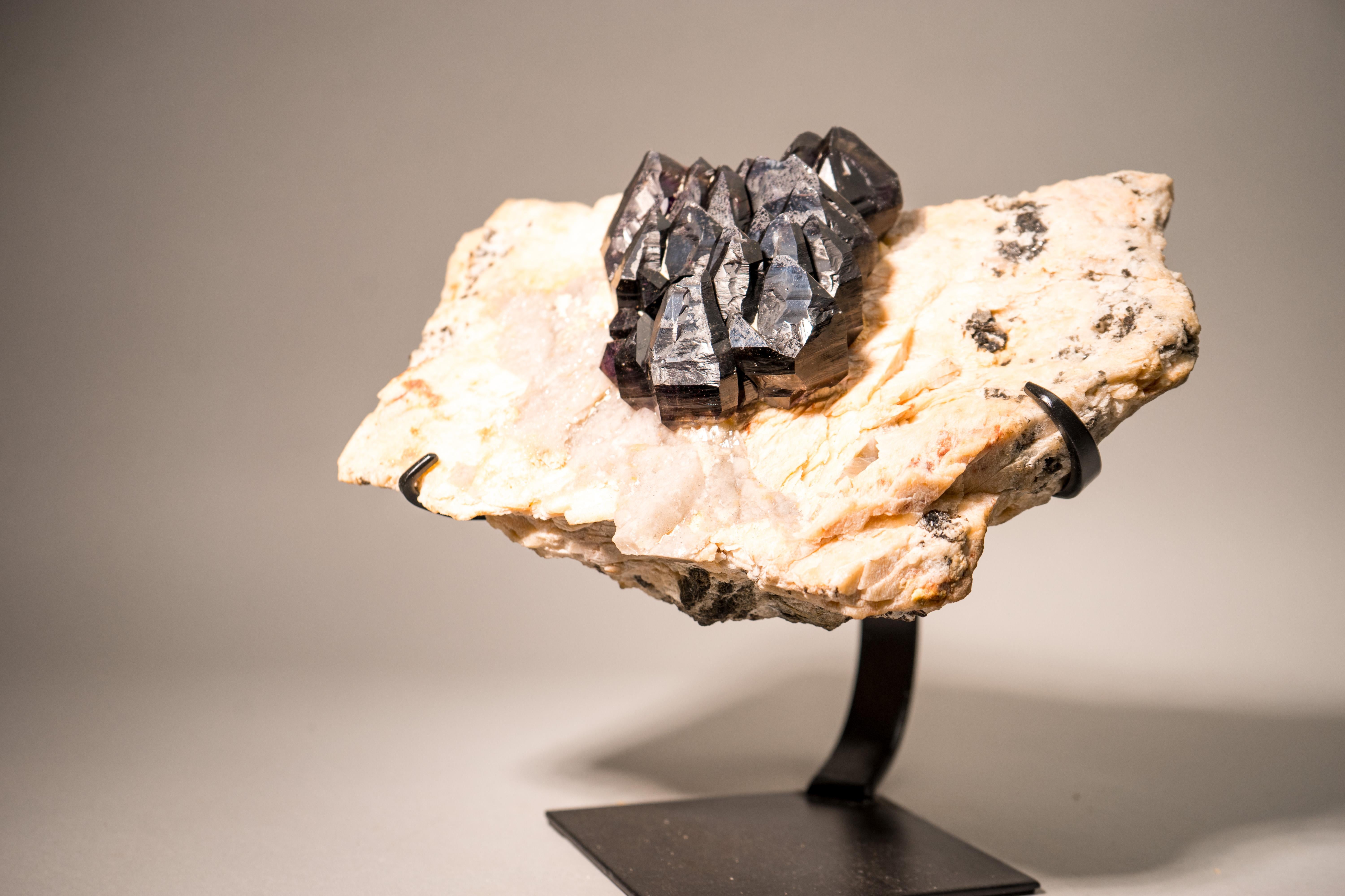 Brazilian Rare Cacoxenite Amethyst Elestial Cluster For Sale