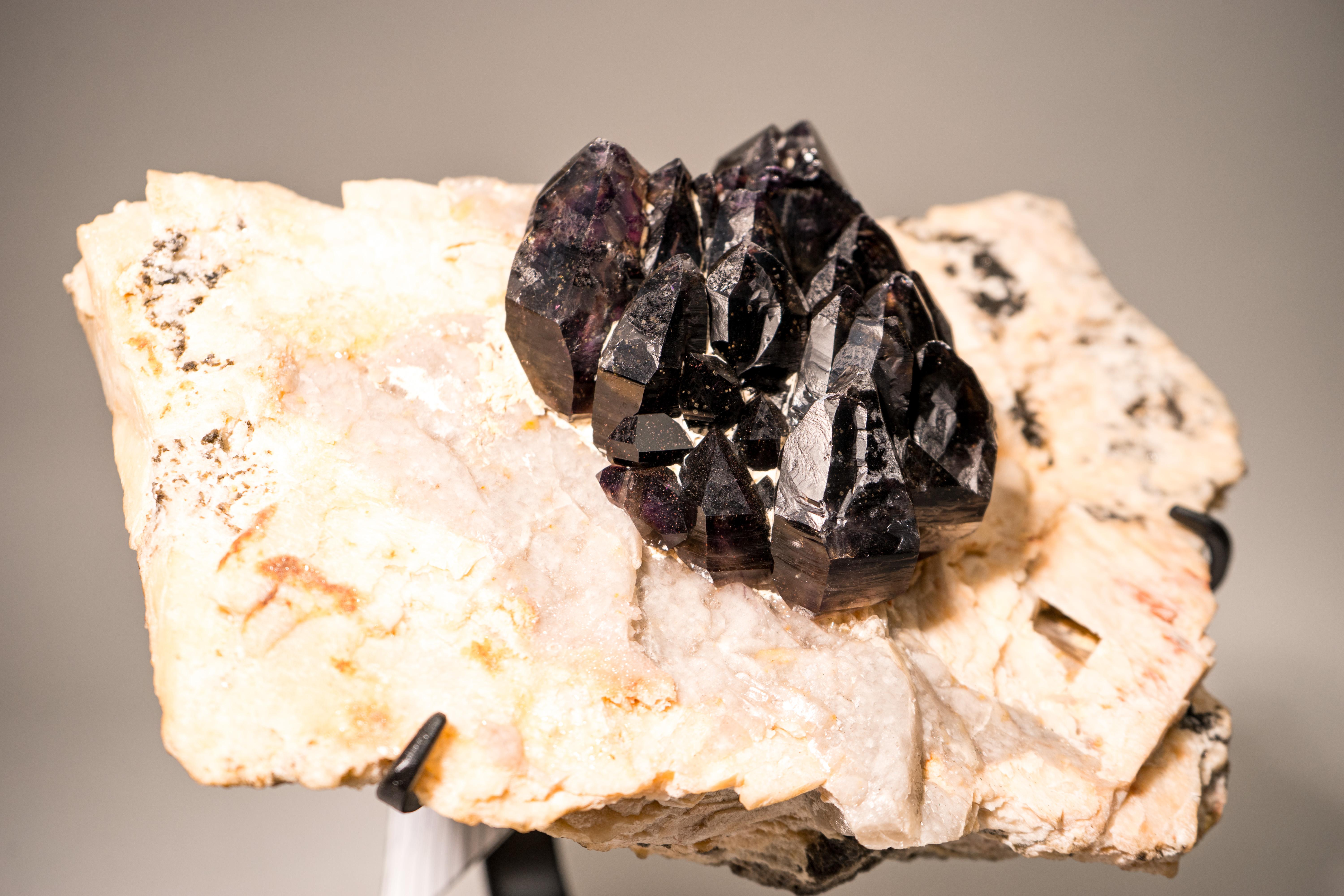 Contemporary Rare Cacoxenite Amethyst Elestial Cluster For Sale
