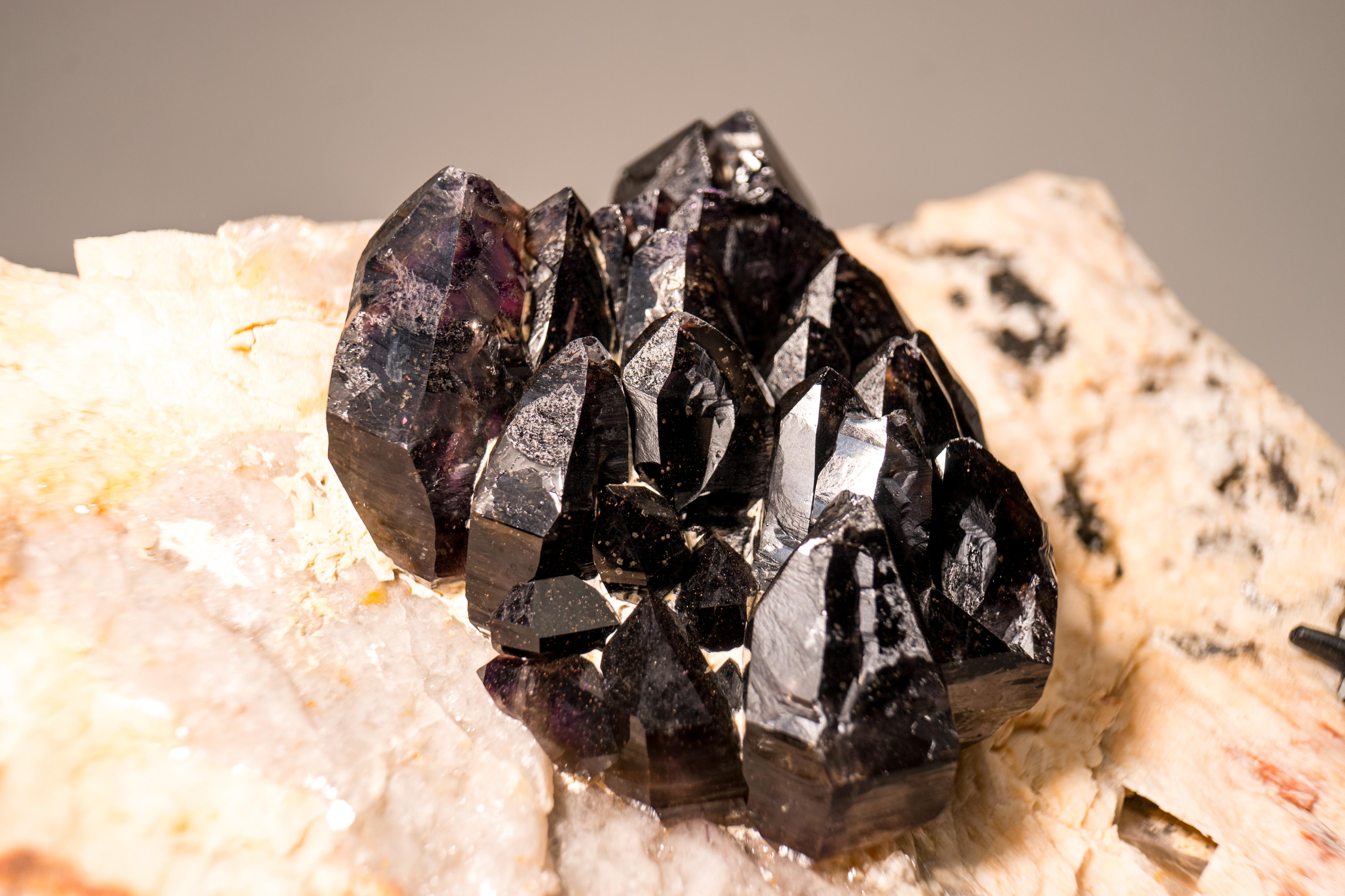 Crystal Rare Cacoxenite Amethyst Elestial Cluster For Sale
