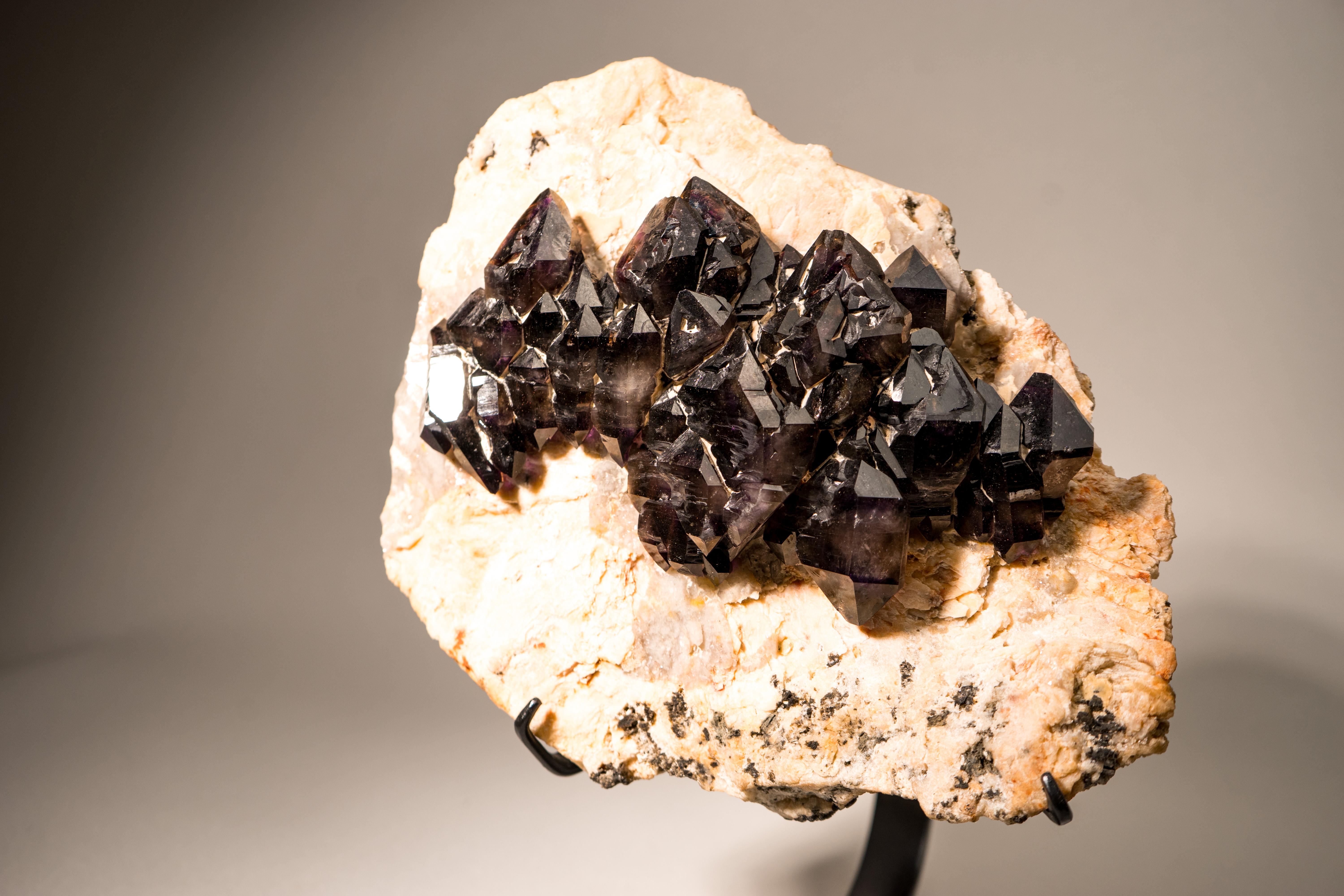 Rare Cacoxenite (Seven Stone) Amethyst Elestial Cluster For Sale 4