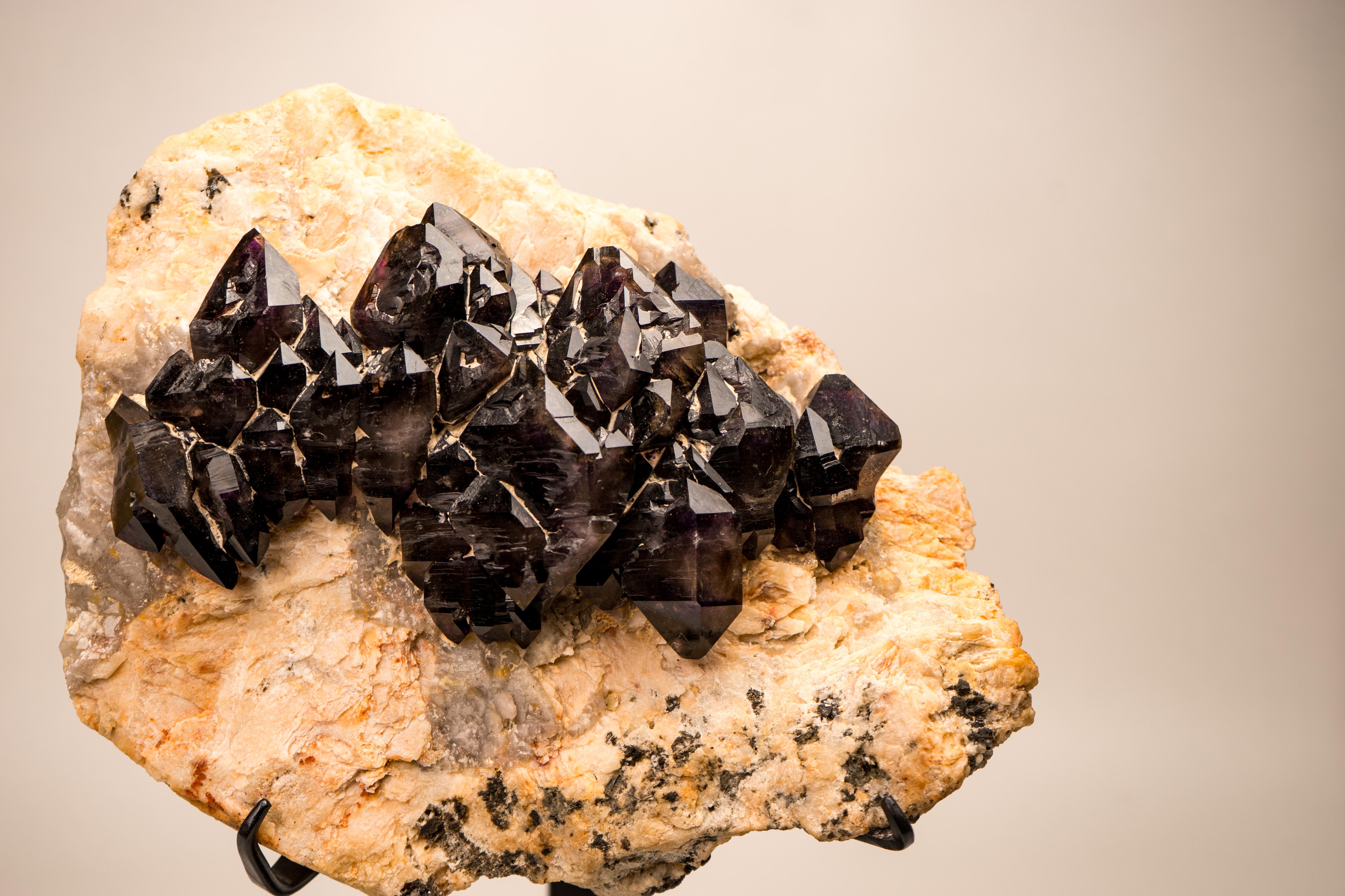 Rare Cacoxenite (Seven Stone) Amethyst Elestial Cluster In New Condition For Sale In Ametista Do Sul, BR