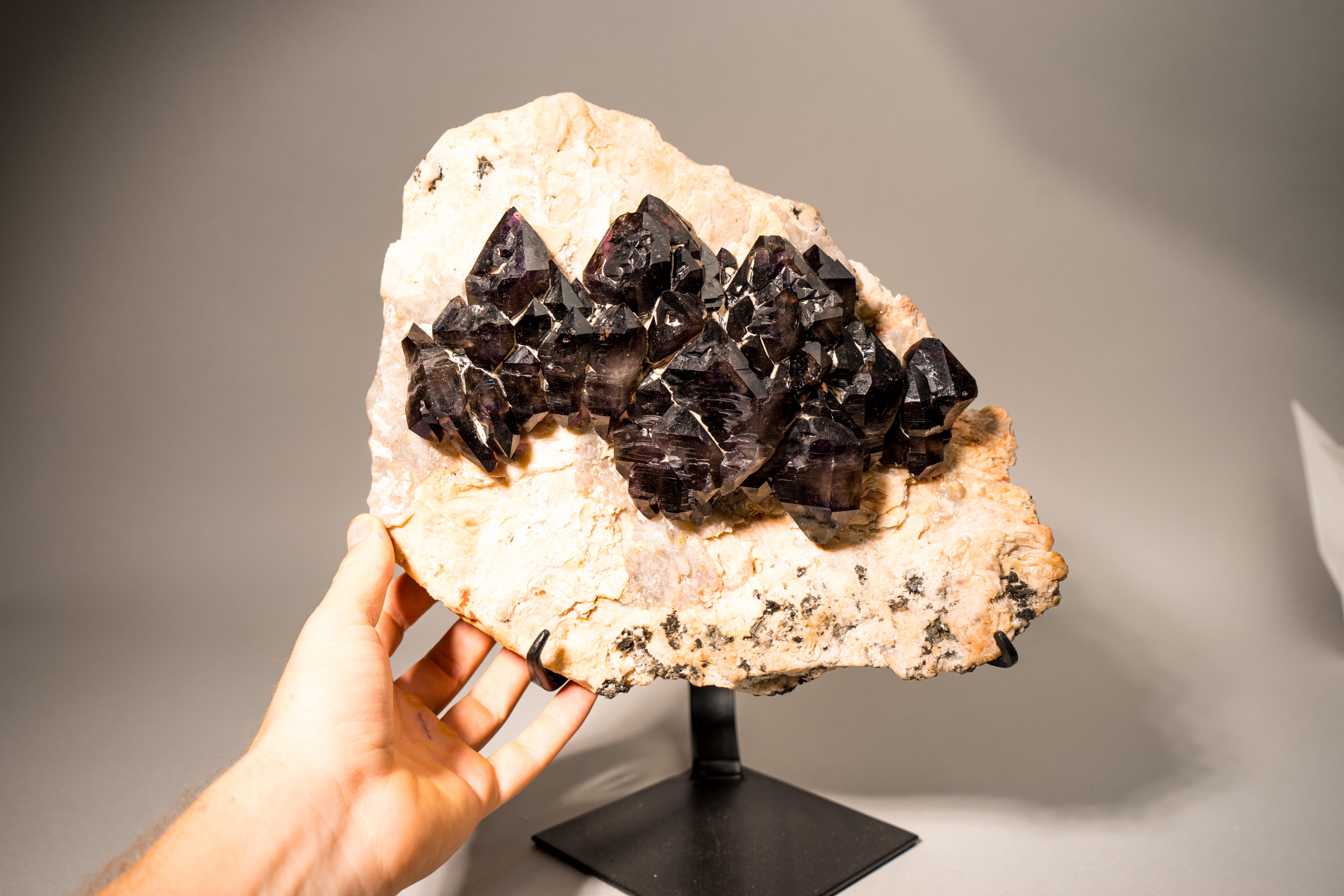 Rare Cacoxenite (Seven Stone) Amethyst Elestial Cluster For Sale 2