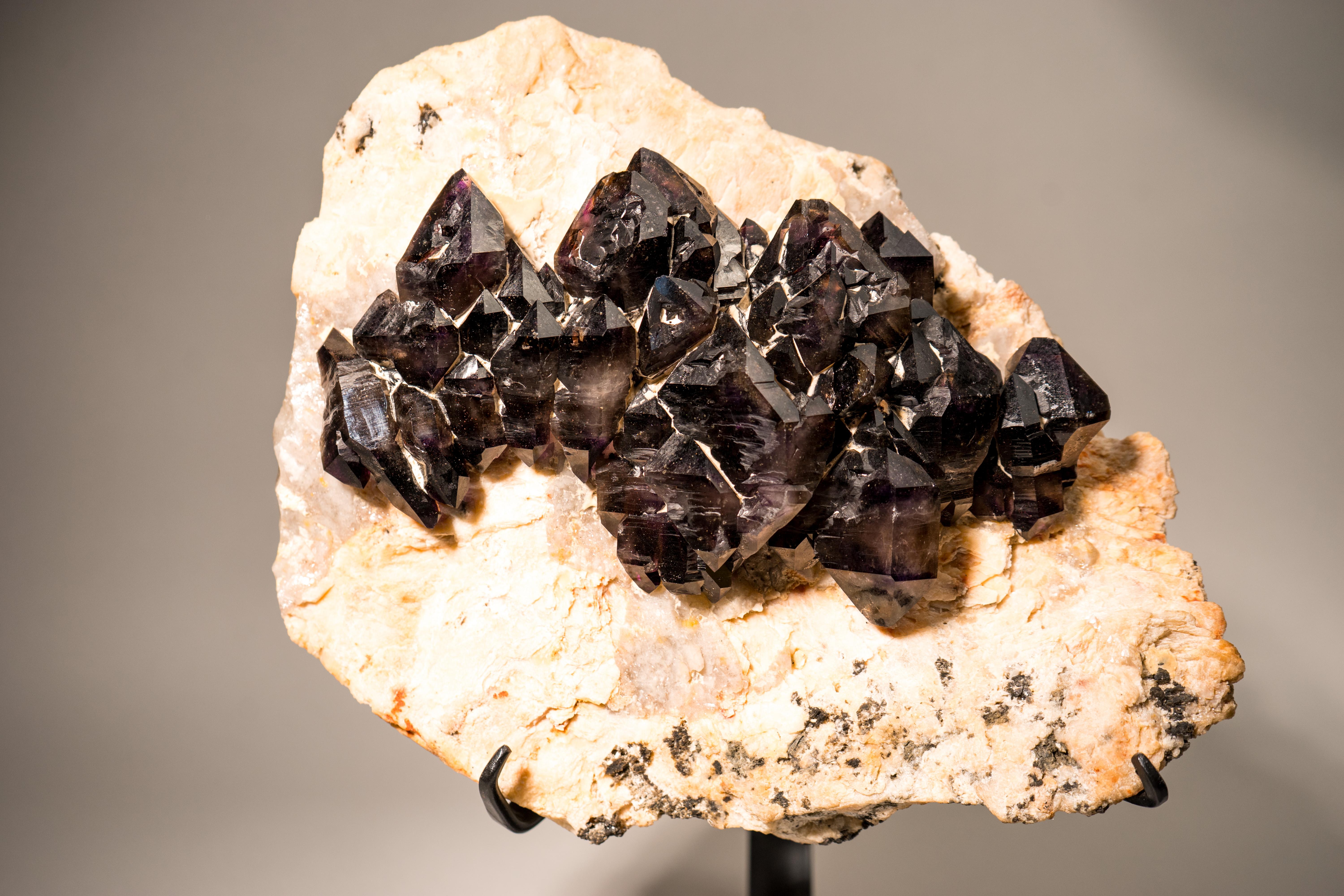 Rare Cacoxenite (Seven Stone) Amethyst Elestial Cluster For Sale 3