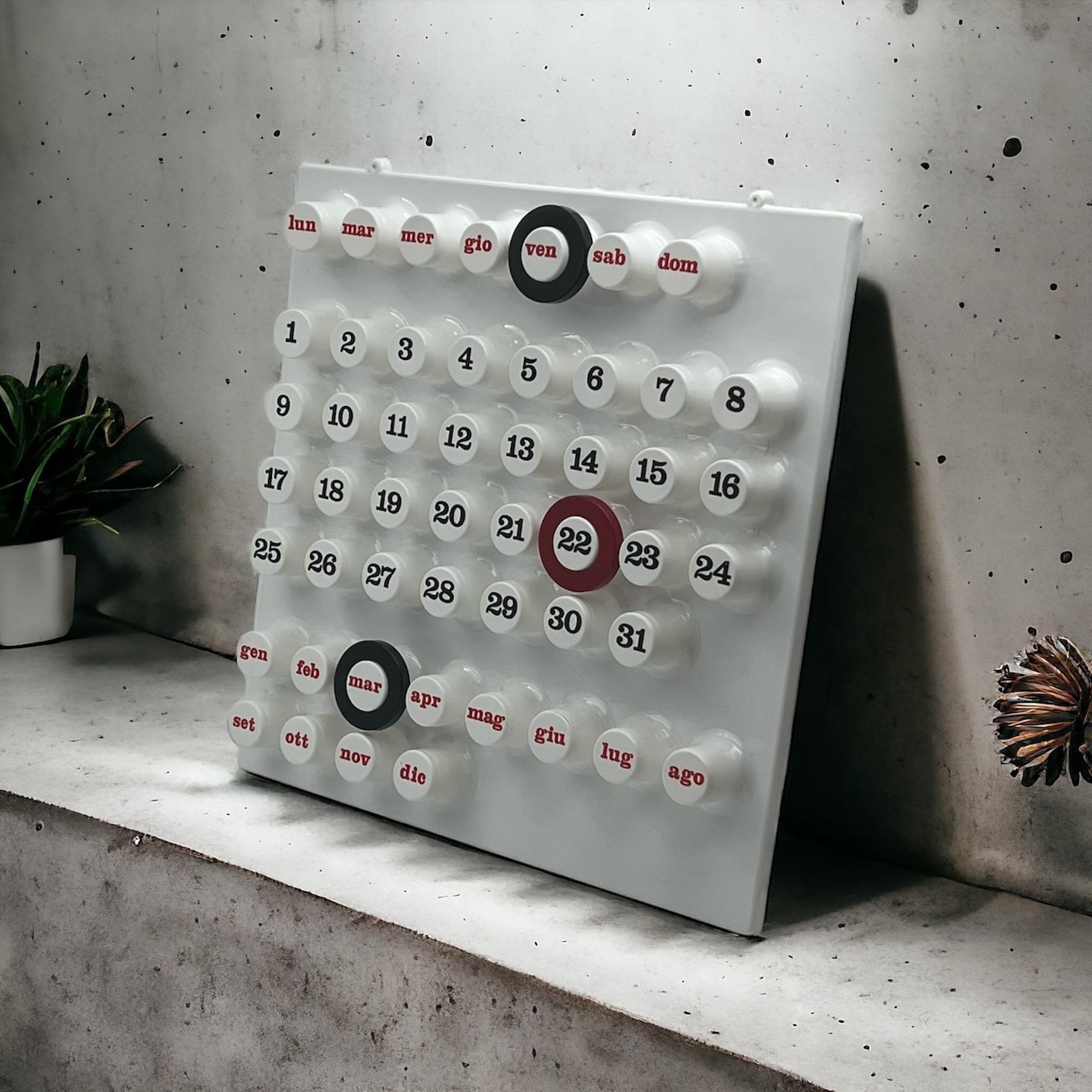 Space Age Raro calendario Ring-A-Date Euroway - Icone dell'era spaziale del 1970 con originale  scatola