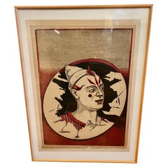 Raro cartel impreso de Calhoun El circo de Hartford en la ciudad Enmarcado Años 1900