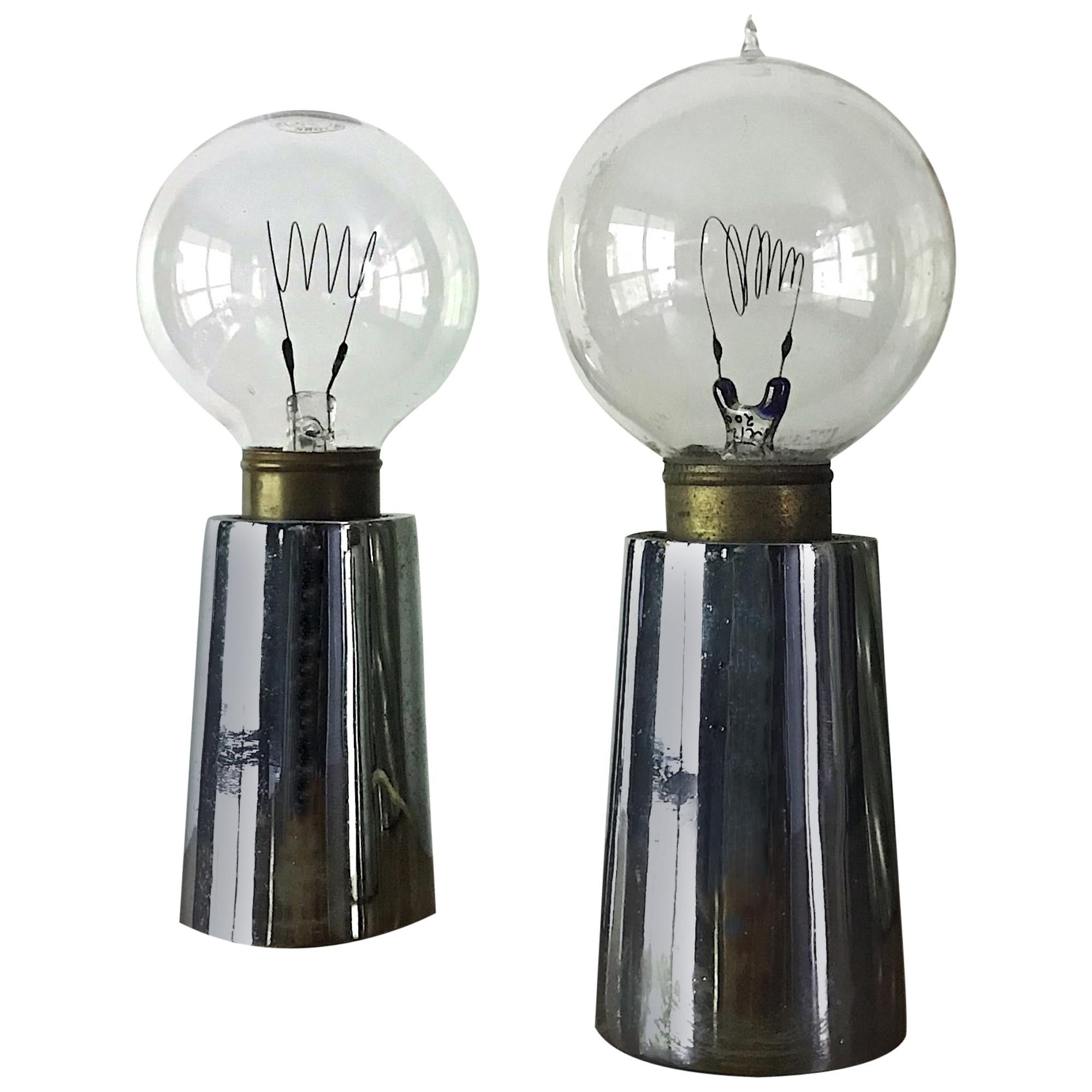 Bill Curry Pick-Up Lite-Tischlampen, seltene California Design Line, Chromdesign