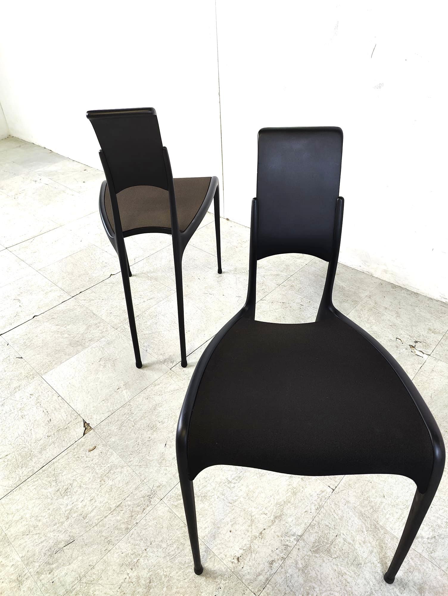 Rare carbon fibre C06 chairs by Pol Quadens, 1990s For Sale 3