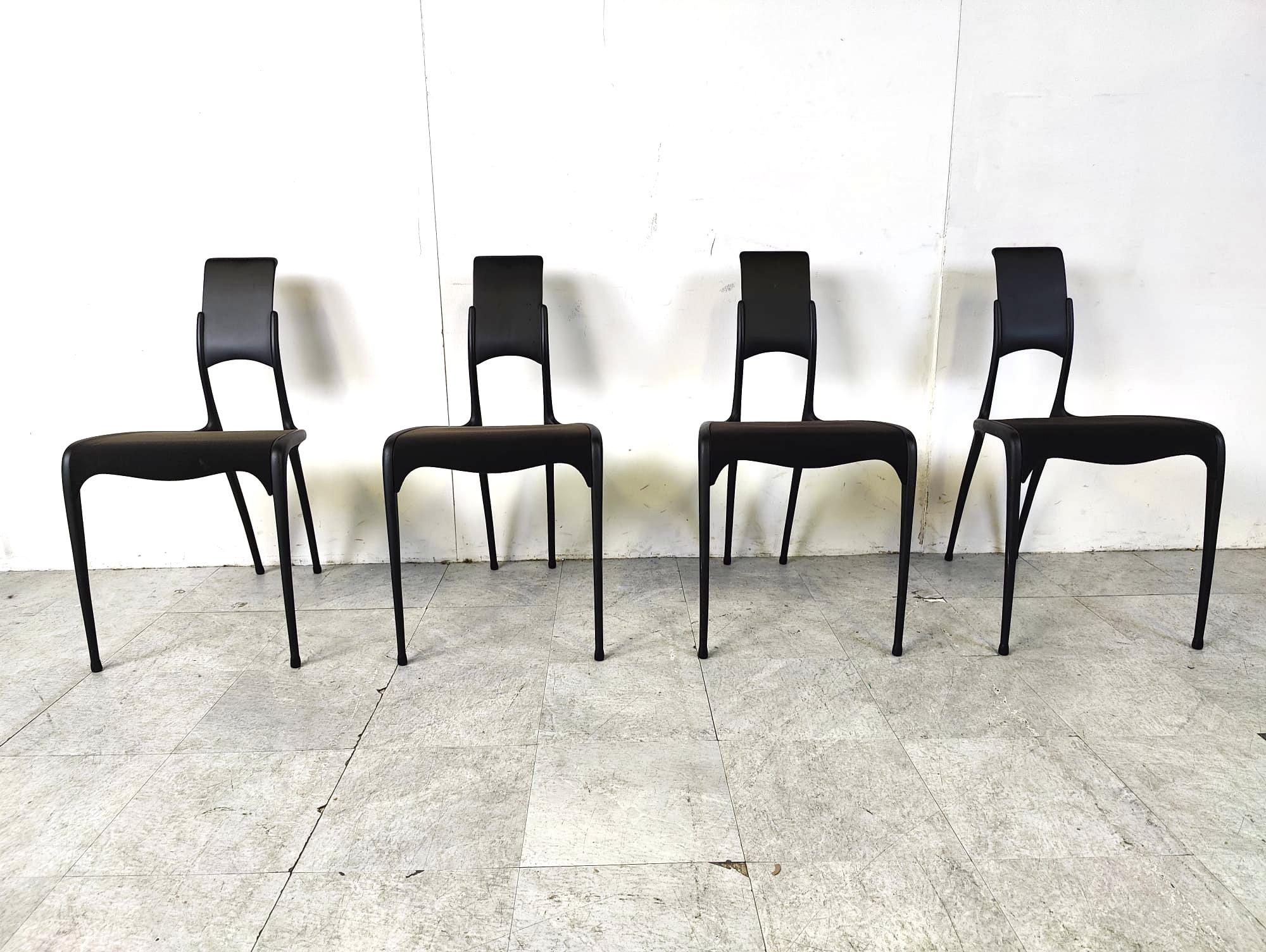 Carbon Fiber Rare carbon fibre C06 chairs by Pol Quadens, 1990s For Sale
