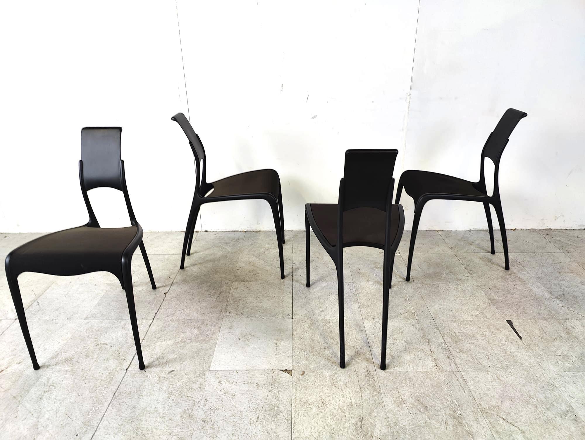 Rare carbon fibre C06 chairs by Pol Quadens, 1990s For Sale 2