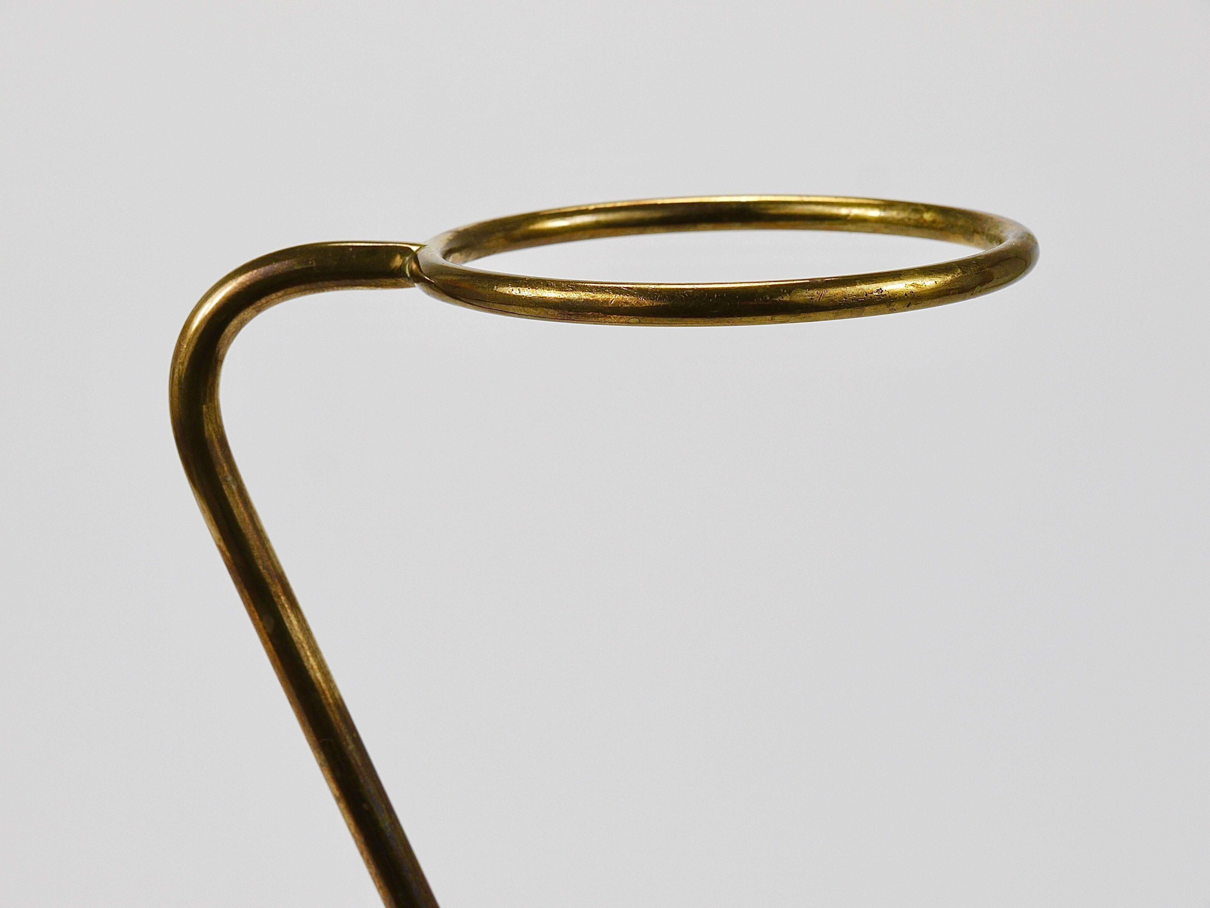 Rare Carl Auböck Brass Standing Floor Ashtray, Austria, 1950s 7