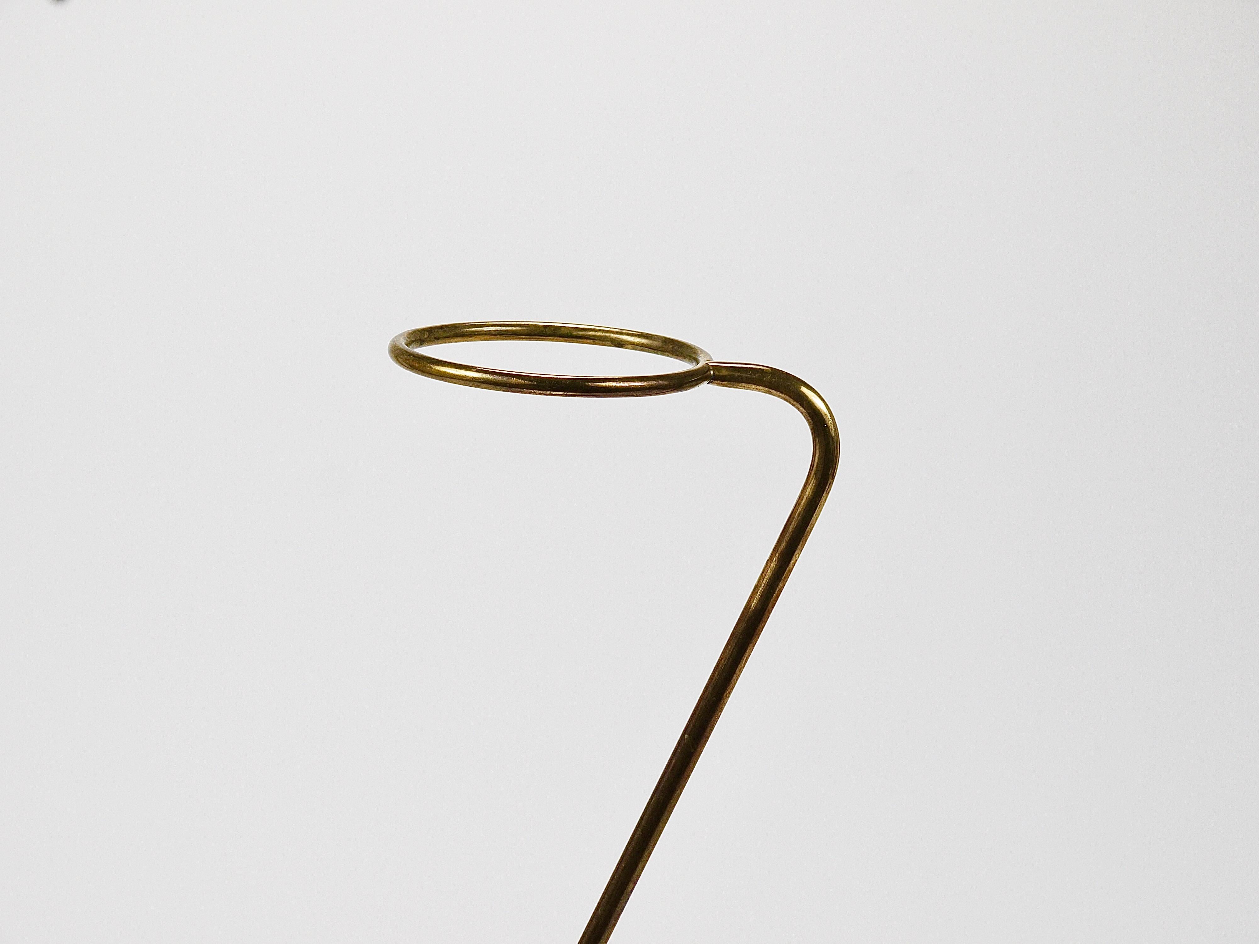 Rare Carl Auböck Brass Standing Floor Ashtray, Austria, 1950s 10