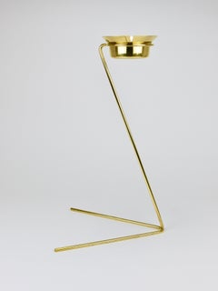 Raro posacenere da terra in ottone di Carl Auböck, supporto per fumatori, Austria, anni '50