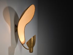 Rare Carl-Axel Acking '5017' Wall Light with Organic Shades in Perforated Brass