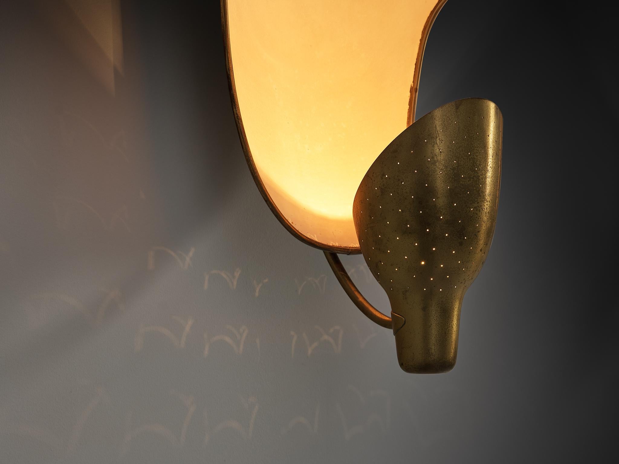 Rare Carl-Axel Acking '5017' Wall lights with Organic Shades in ...