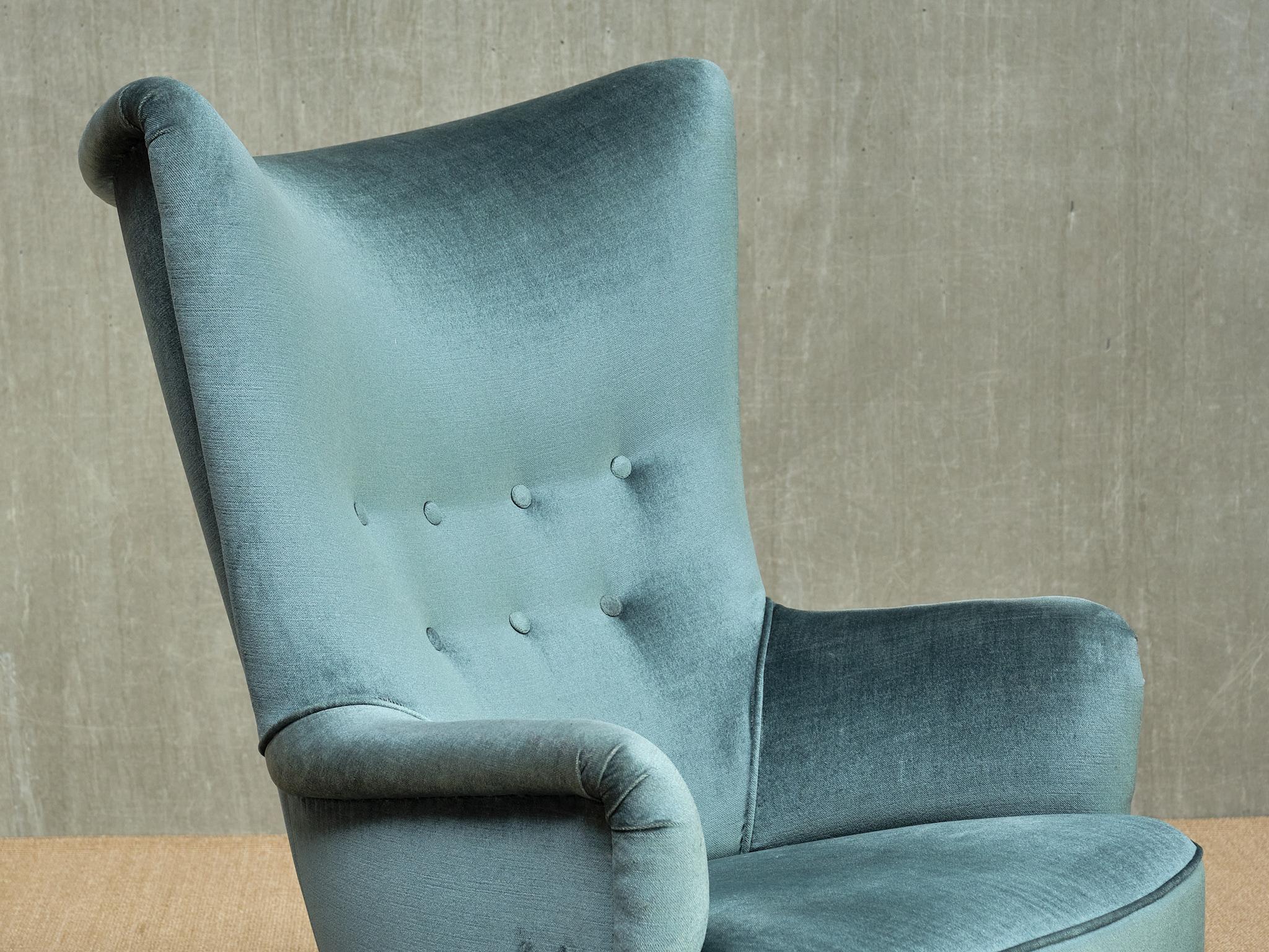 Mid-20th Century Rare Carl Gustaf Hiort af Ornäs Armchair, Hiort Tuote Puunveisto, Finland, 1940s For Sale