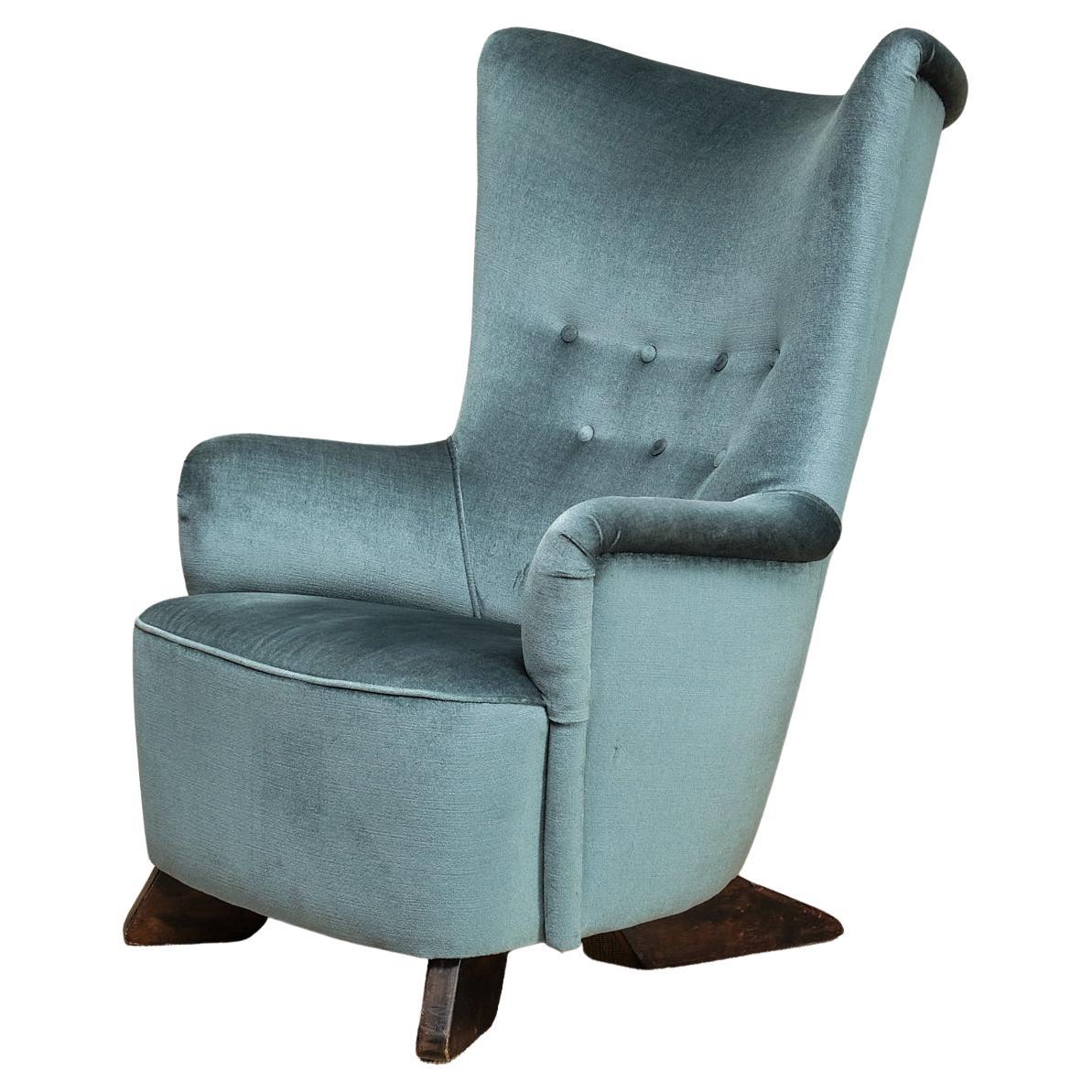 Rare Carl Gustaf Hiort af Ornäs Armchair, Hiort Tuote Puunveisto, Finland, 1940s