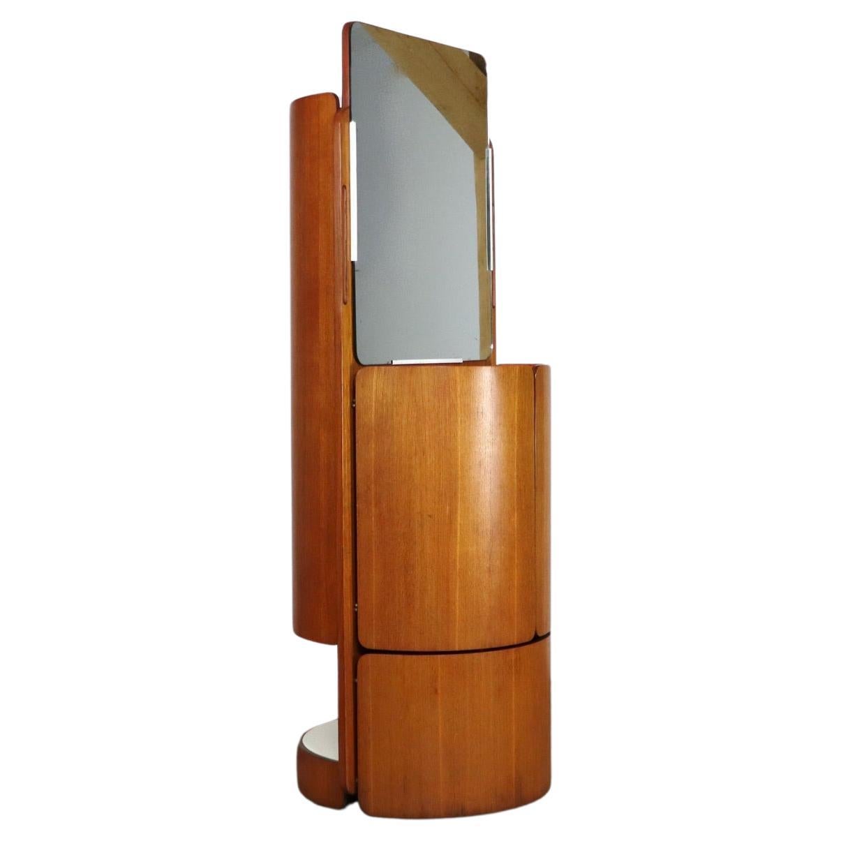 Rare armoire de coiffeuse pivotante Carlo de Carli pour Fiarm, années 1960