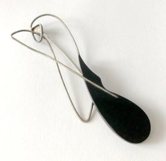 Rare Carolyn Gleick Rosene Large Scale Sterling Wood American Modernist Brooch