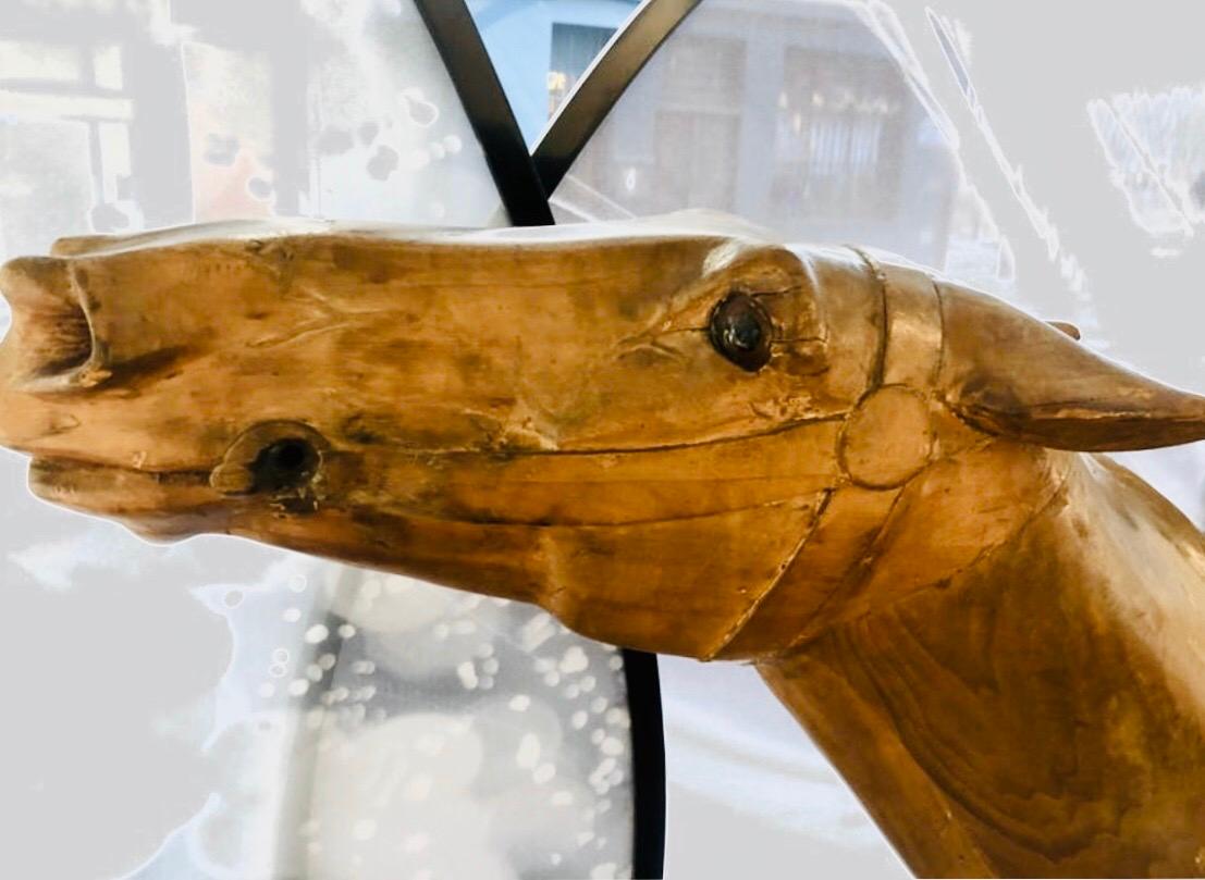 This extremely rare example of an American Derby carved by Marcus Charles Illions (1871-1949), Coney Island, NY, has been certified by a historian and carousel curator from the United States of America. He confirmed that there were very few Derby