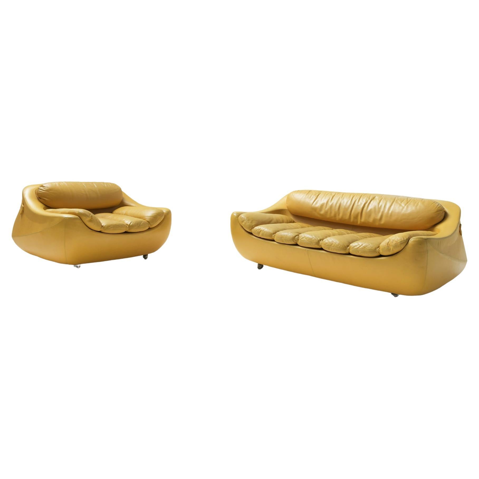 Seltene Carrera Lounge Chairs von Decursu De Pas D'urbino Lomazzi für BBB Bonancina im Angebot