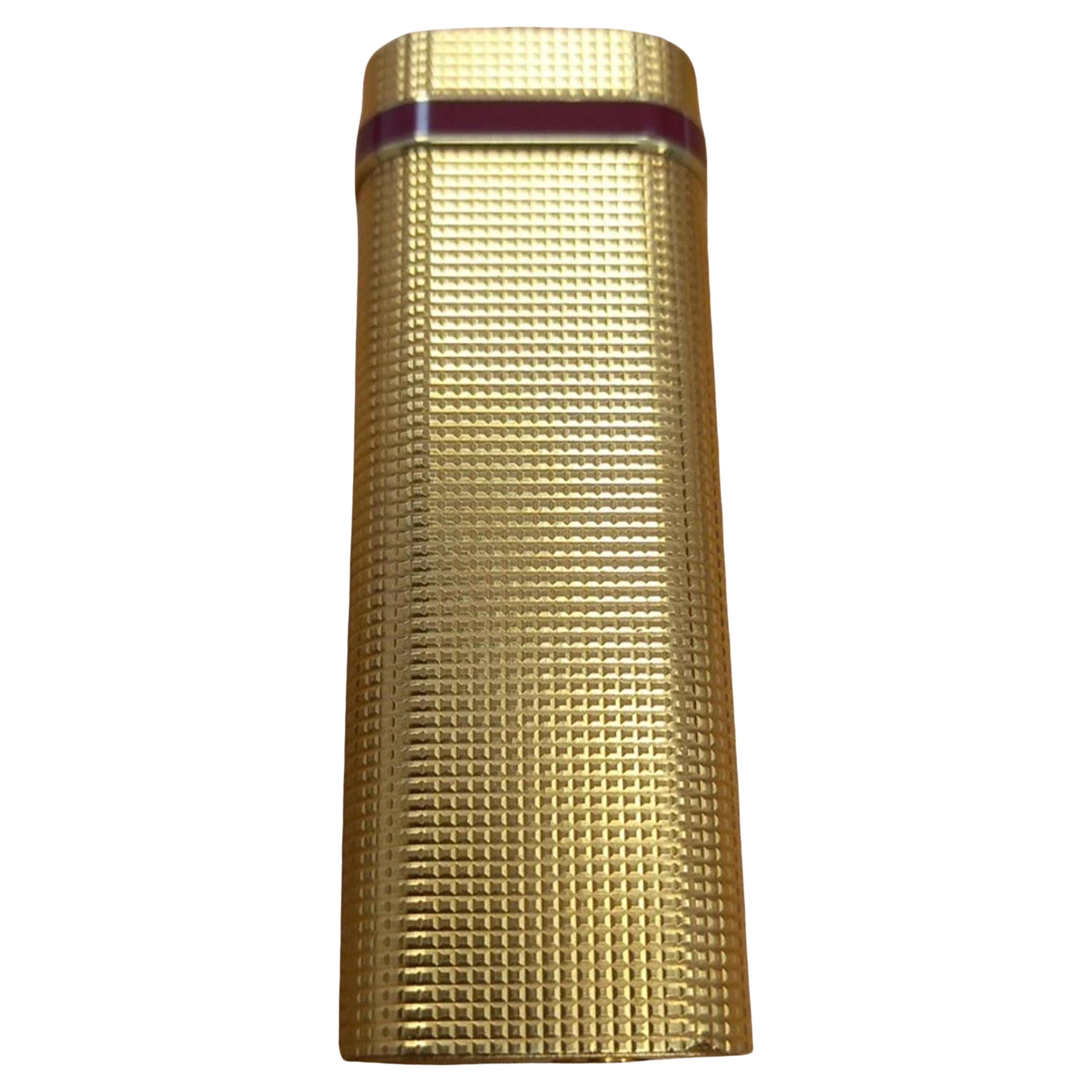 Rare Cartier 18ct Gold Plate Cigarette Lighter With Cartier Box & Guarantee Art Decó en venta