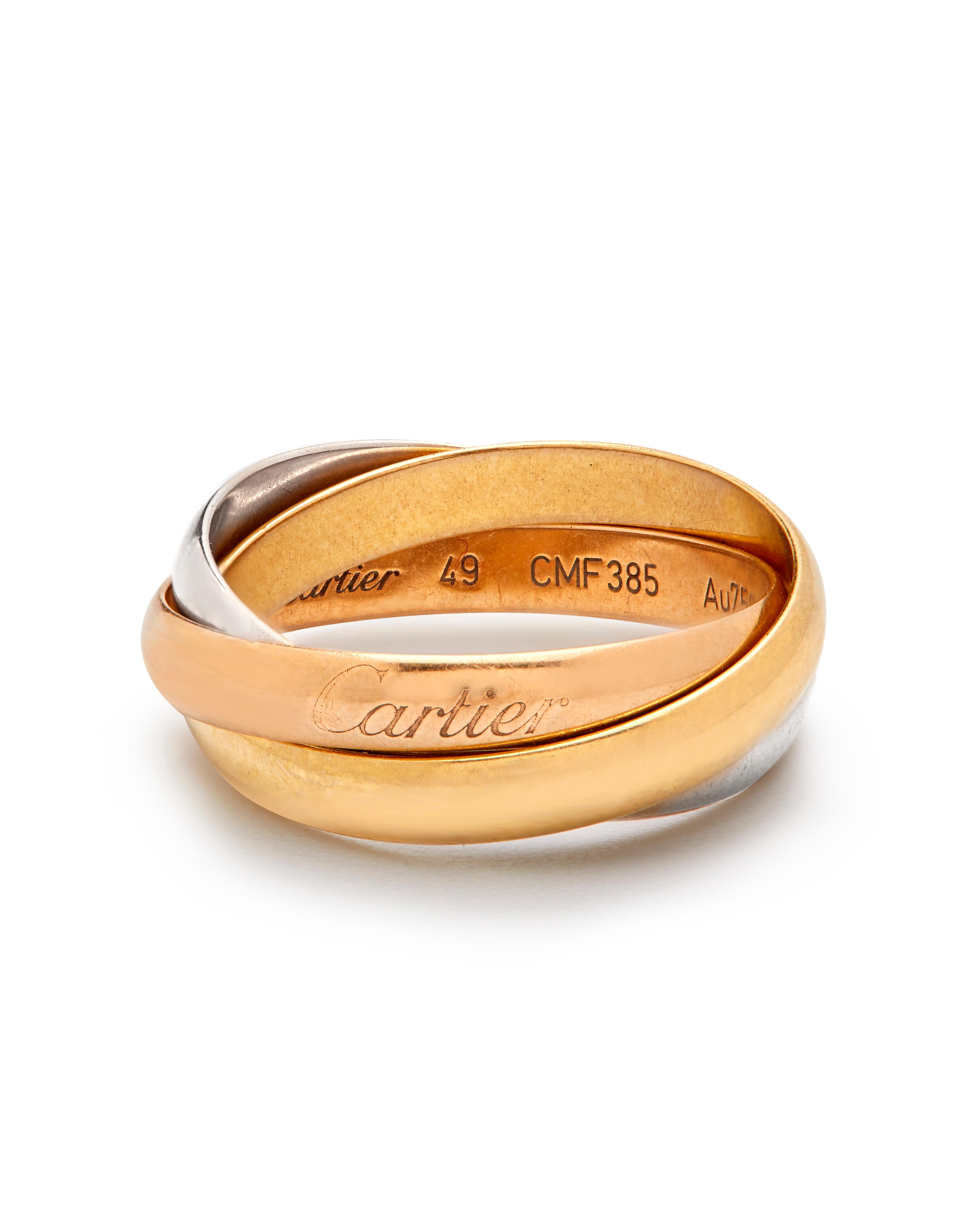 Contemporaneo Raro anello Trinity di Cartier degli anni '90 in vendita