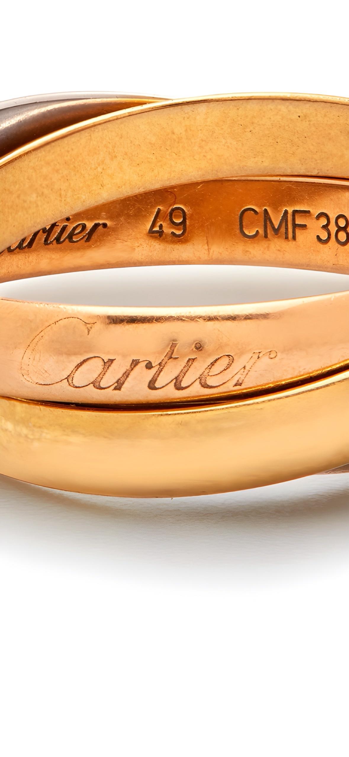 Raro anello Trinity di Cartier degli anni '90 In condizioni discrete in vendita a Addlestone, GB