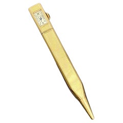 Rare Cartier Art Deco 14K Yellow Gold Retractable Pencil Watch, 1920's