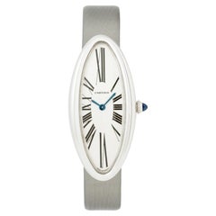 Rare Cartier Baignoire Allongèe 18 Karat White Gold Model 2514 Manual Movement