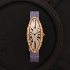 Rare Cartier Baignoire Allongée Model 2674 18 Karat Yellow Diamonds Box Papers