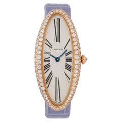 Rare Cartier Baignoire Allongée Model 2674 18 Karat Yellow Diamonds Box Papers