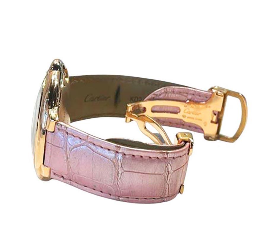 Rare Cartier Ballon Bleu in 18k Rose Gold with Pink Croc Strap REF W6920037 1