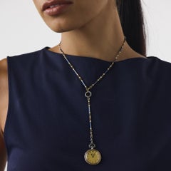 Rare Cartier Edwardian diamond enamel pearl 18k yellow gold watch pendant