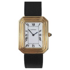 Rare Cartier Jumbo Cartier Cristallor "Stepped Tank" 18K Yellow Gold