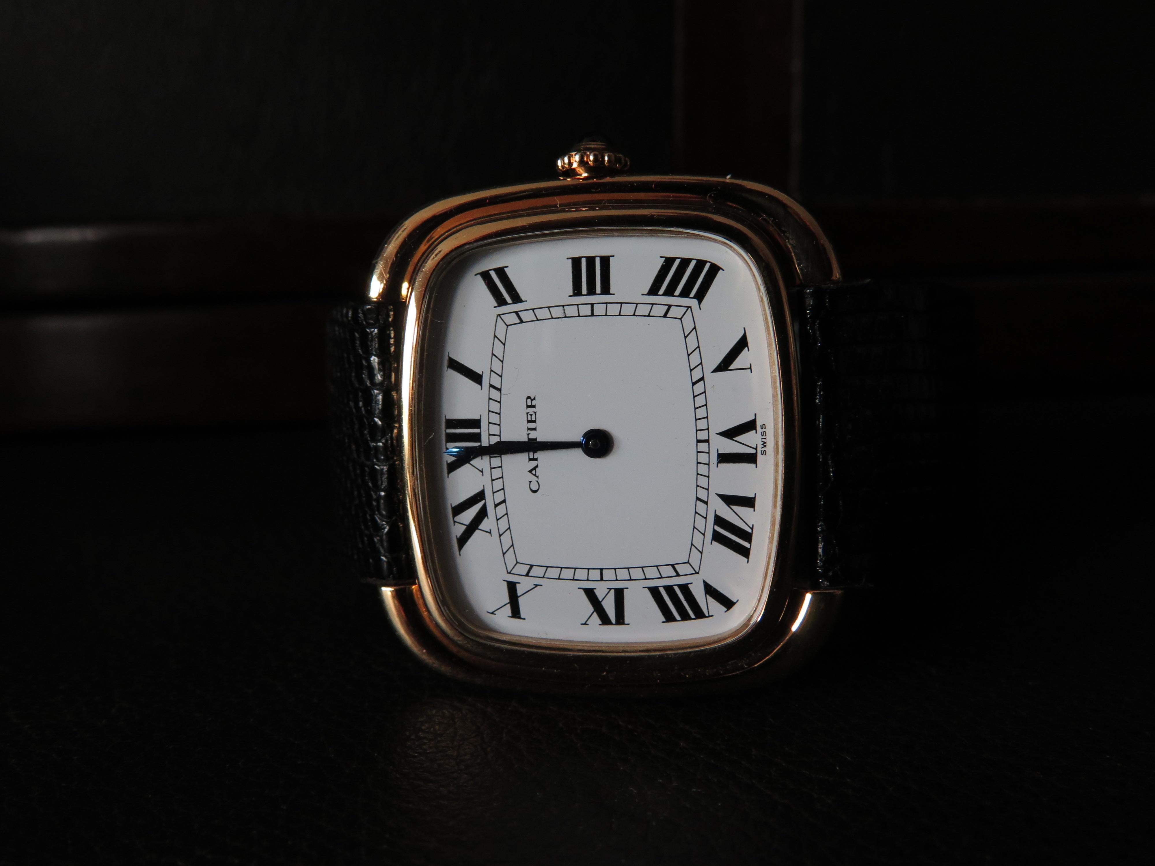 Modern Rare Cartier Jumbo Watch 1970s For Sale