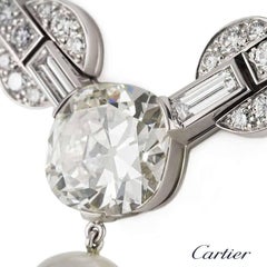 Rare Cartier Orissa Diamond and Pearl Necklace