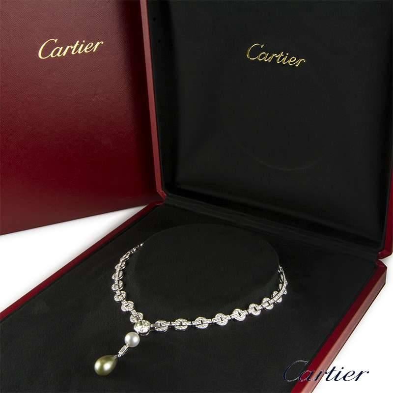 Rare Cartier Orissa Diamond and Pearl Necklace 2