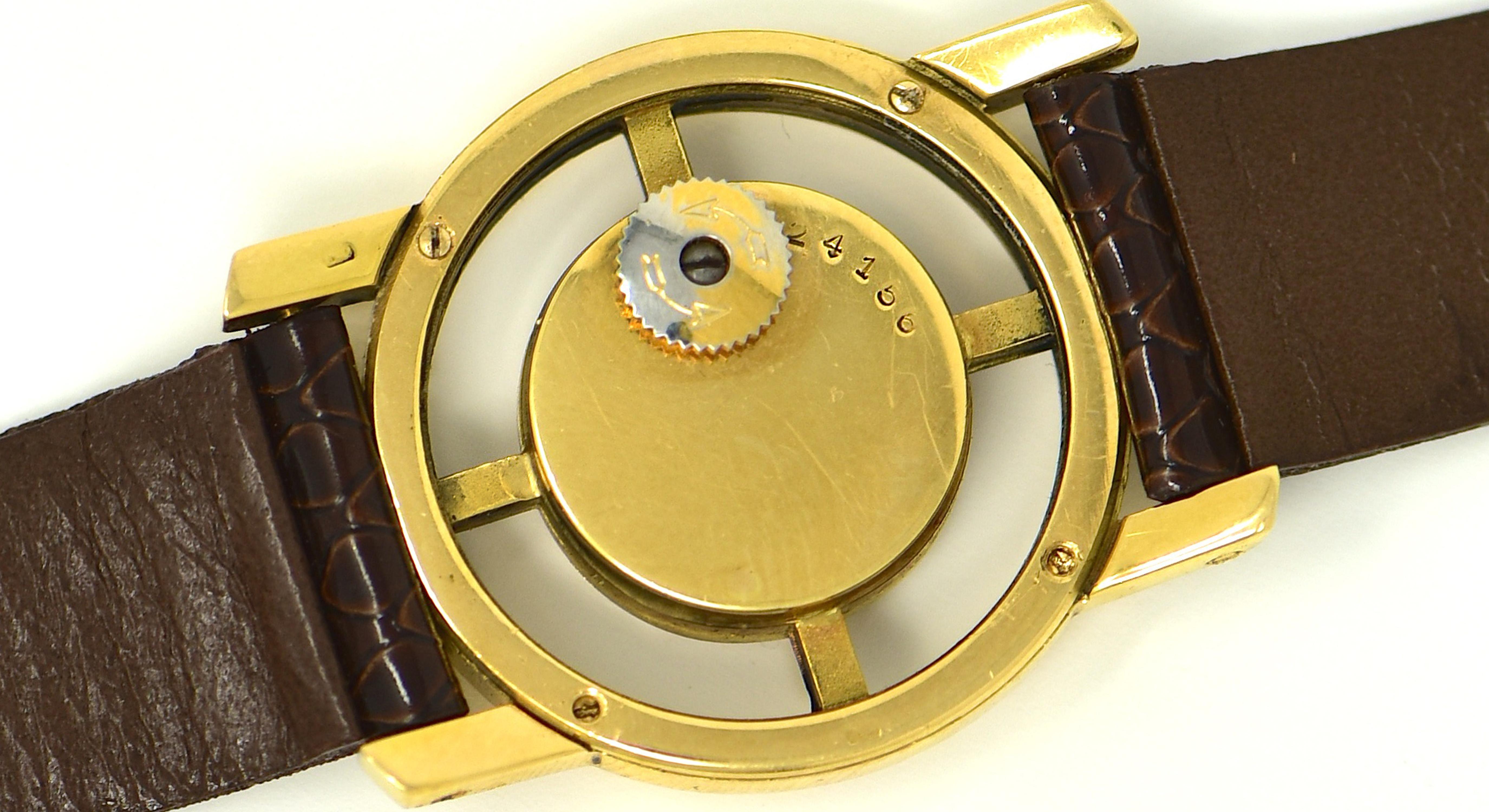 Rare Cartier Paris 1940s-1950s Helm Wristwatch, Fully Signed and Numbered 3