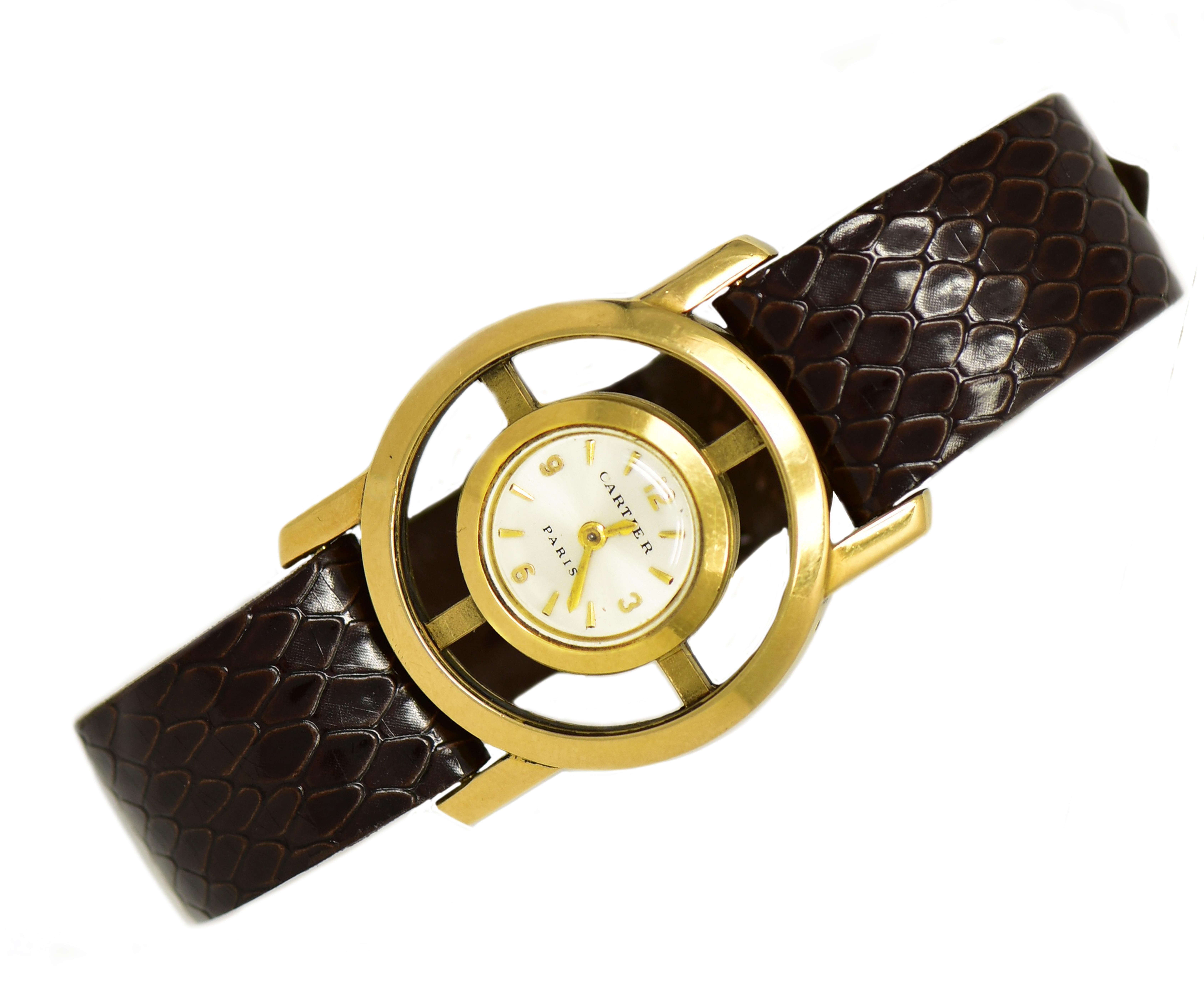 Rare Cartier Paris 1940s-1950s Helm Wristwatch, Fully Signed and Numbered 5