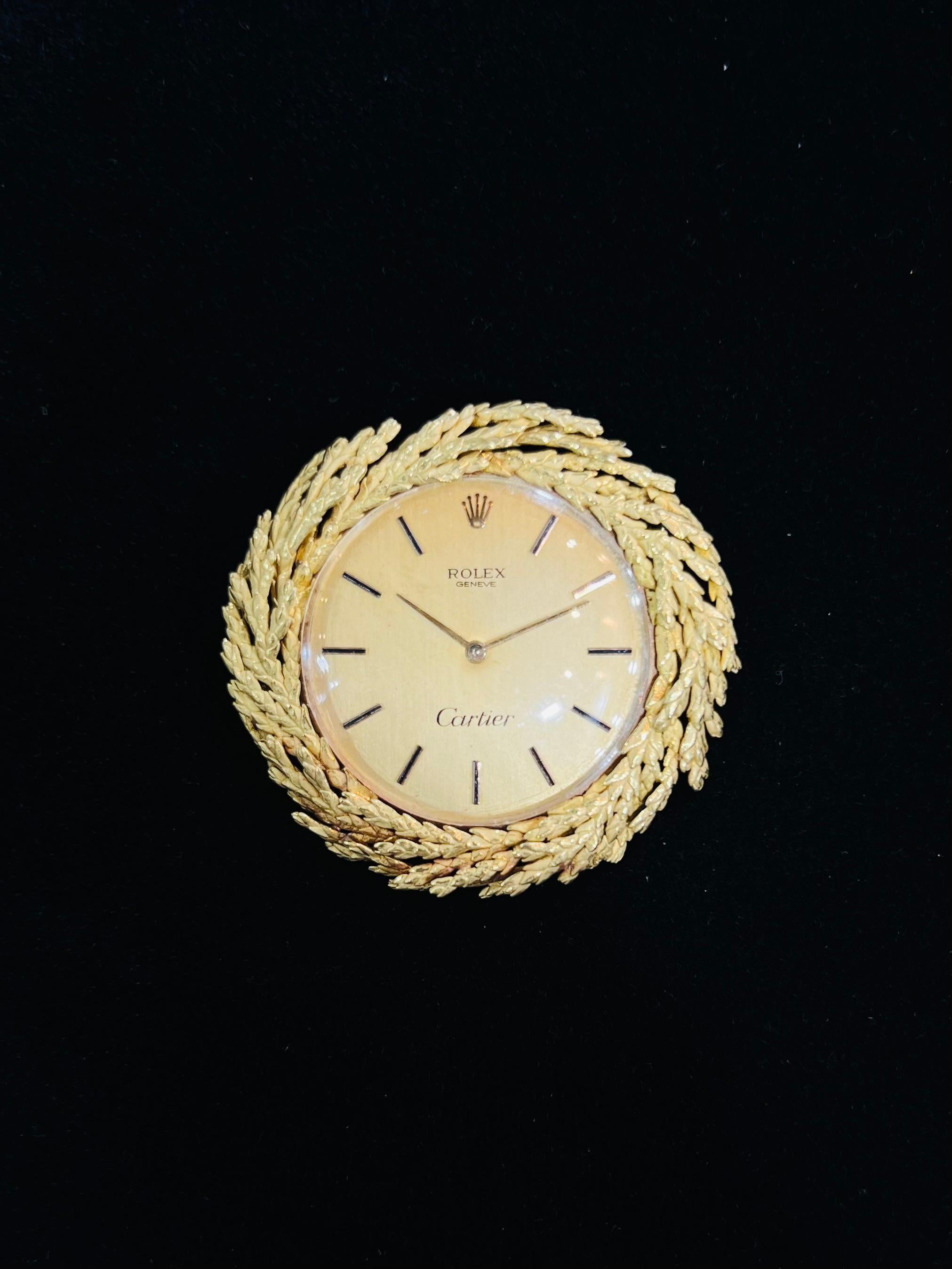 Raro broche reloj Cartier x Rolex  en Excelente estado para la venta en London, GB