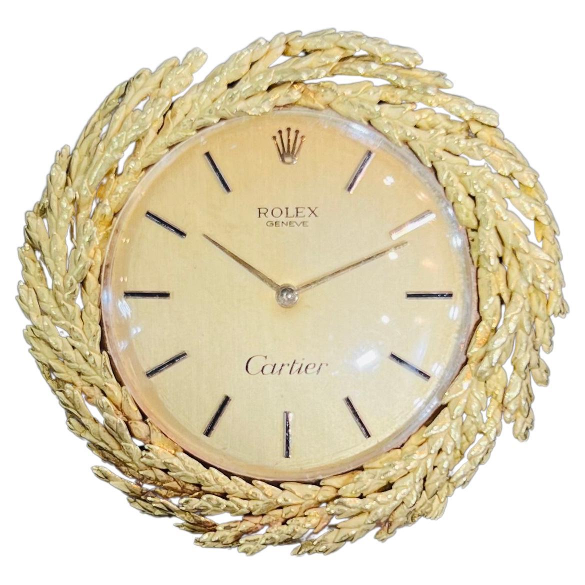 Seltene Cartier x Rolex Uhrenbrosche  im Angebot