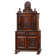 Rare Carved Cabinet with Scenes from the Life of Christ