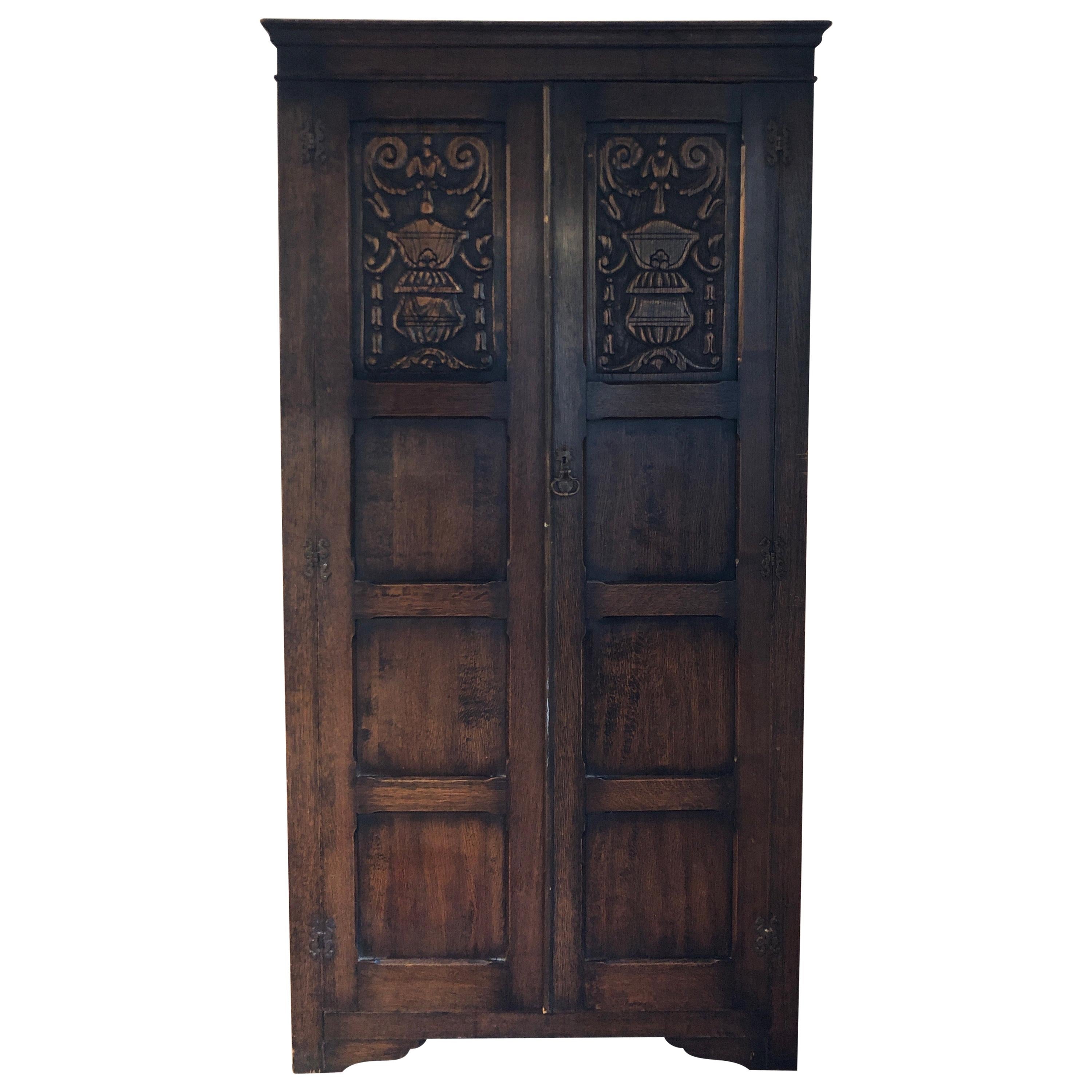 Rare Carved Camphor Wood Antique Cabinet/Wardrobe/Storage