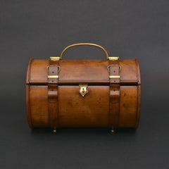 Rare Carved Cylindrical Box, circa 1900