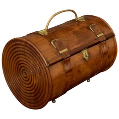 Rare Carved Cylindrical Box, circa 1900