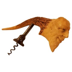 Rare Carved Horn Corkscrew