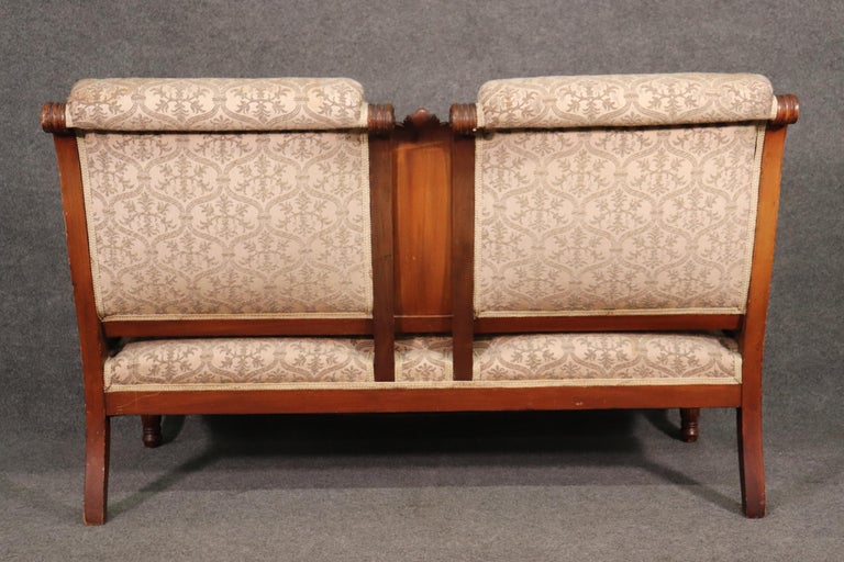 Rare Carved Walnut RJ Horner Winged Griffin Sofa Settee Circa 1870 For Sale 2