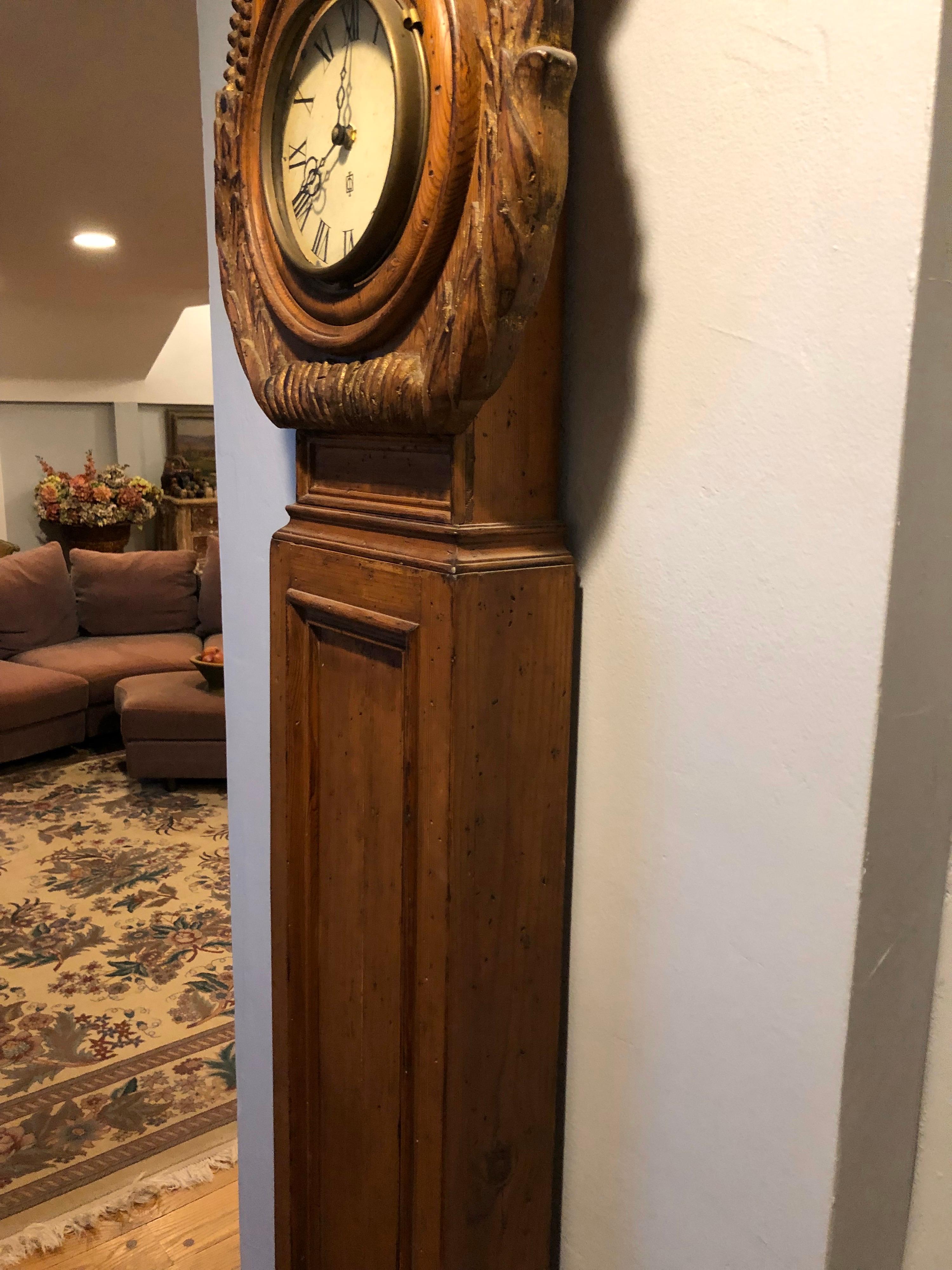 Rare Carved Wooden Chapman Longcase Clock 5