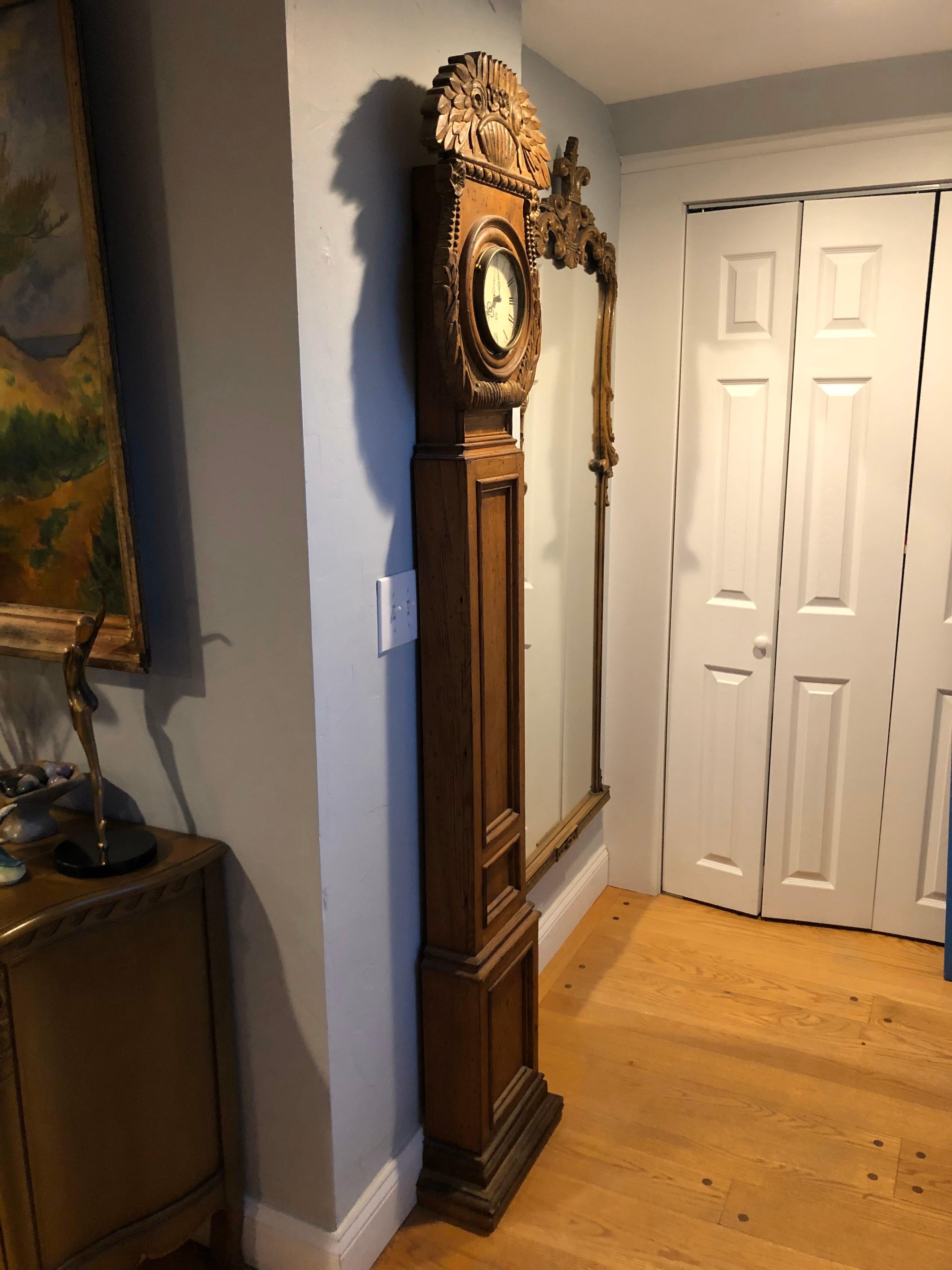 Rare Carved Wooden Chapman Longcase Clock 6